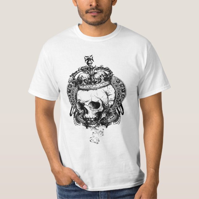 T-shirt Crâne avec la couronne (Devant)