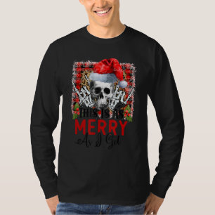 T-shirt Crâne Avec Le Père Noël C'Est Aussi Joyeux Que J'O