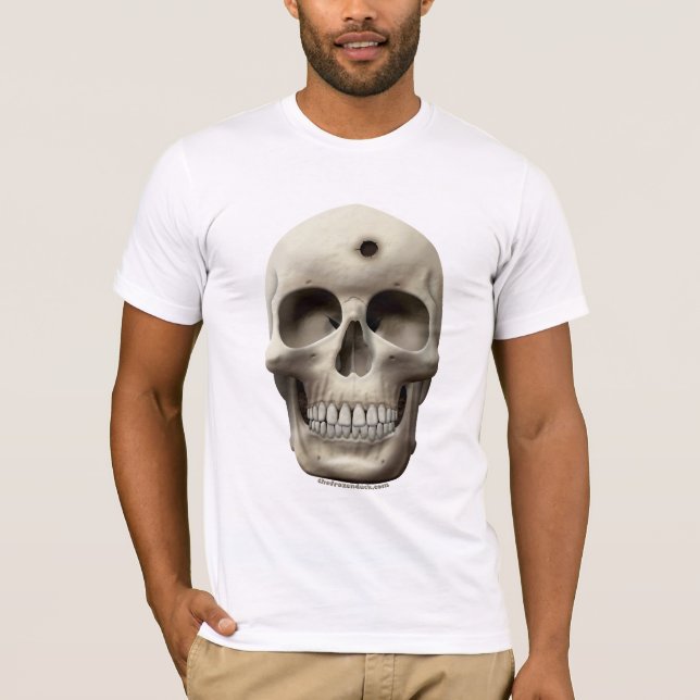 T-shirt Crâne avec le trou de balle (Devant)