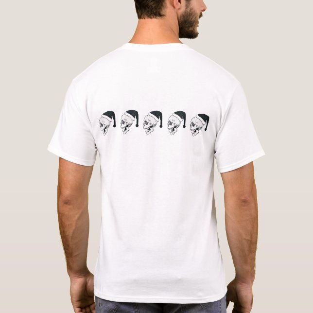 T-shirt Crâne avec Santa Hat. (Dos)