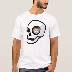 T-shirt Crâne avec votre propre photo personnalisée déplai
