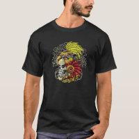 Crâne aztèque Masque guerrier Jaguar Mythe maya an