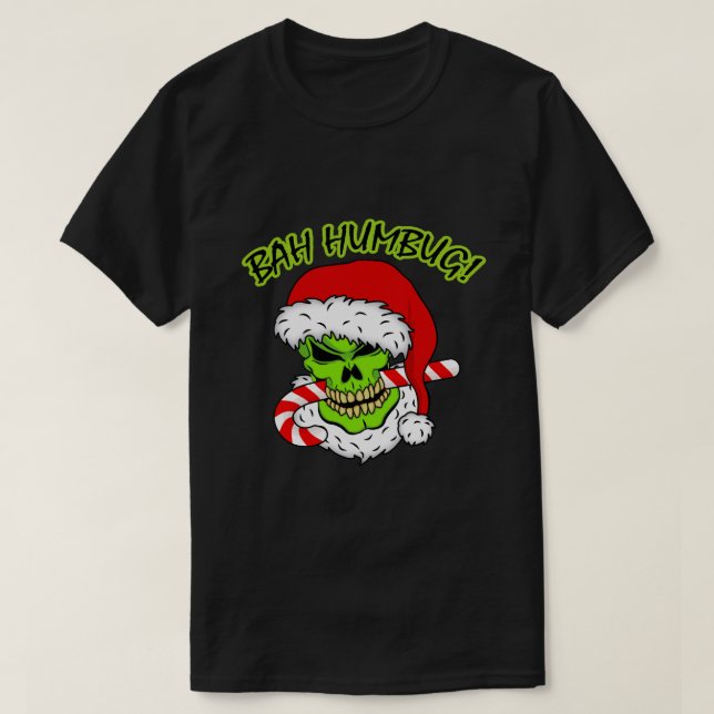 T-shirt Crâne Bah Humbug (Design devant)