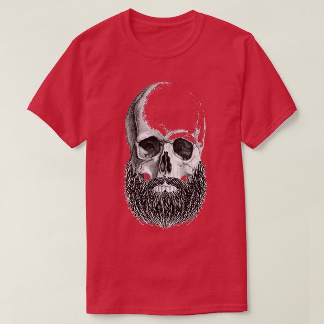 T-shirt crâne barbu 7 (Design devant)