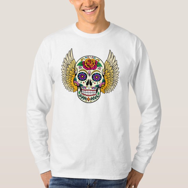 T-shirt crâne bonbon ailé (Devant)