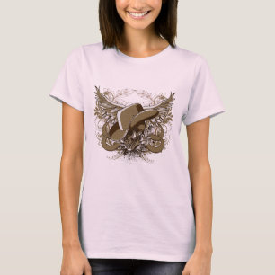 T-shirt Crâne Brown Cowboy Casquette et ailes Egle