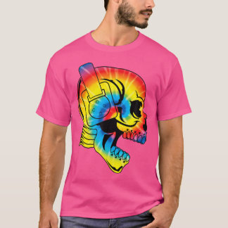 T-shirt Crâne casque Dj Halloween Déplaisant Edm Tie Dye G