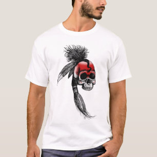 T-shirt Crâne cherokee rouge