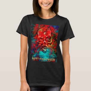 T-shirt Crâne coloré. Joyeux Halloween