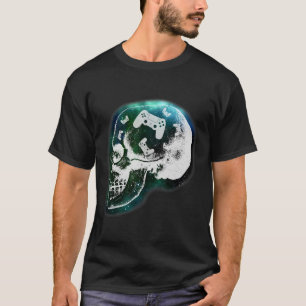 T-shirt Crâne Contrôleur Mental Gaming Gamer Hommes Garçon