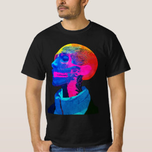 T-shirt Crâne Cyber – Art d'anatomie futuriste