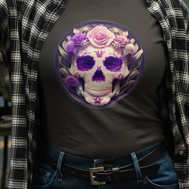 T-Shirt crâne Dames - Candy Skull Day of Dead (Créateur téléchargé)