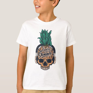 T-shirt Crâne d'ananas avec casque