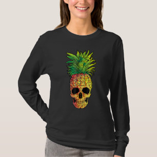T-shirt Crâne d'ananas Plages d'Aloha Hawaiian Hawaii Goth