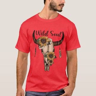 T-shirt Crâne d'animal d'âme sauvage