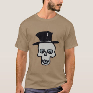 T-shirt Crâne dans le chapeau supérieur