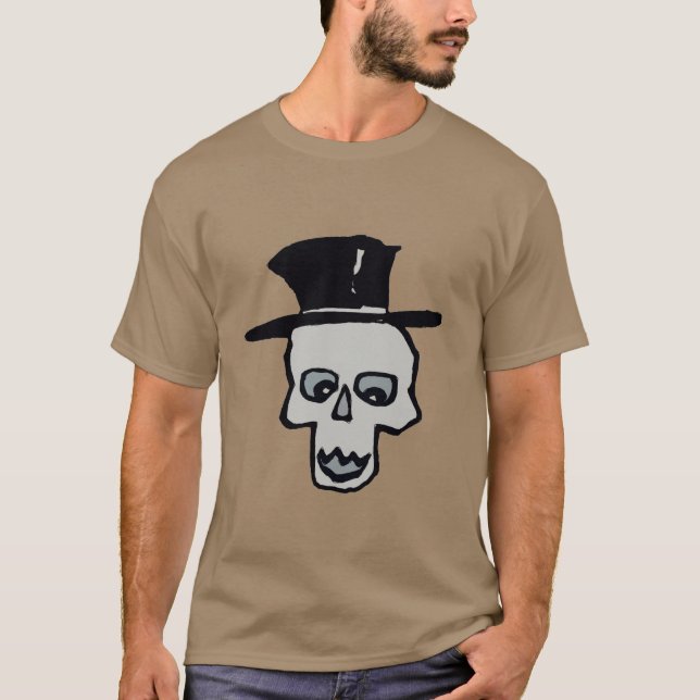 T-shirt Crâne dans le chapeau supérieur (Devant)