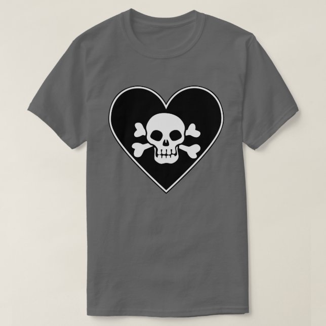 T-shirt Crâne dans le cœur (Design devant)
