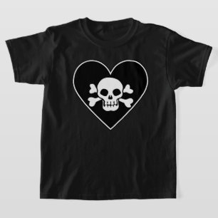 T-shirt Crâne dans le cœur