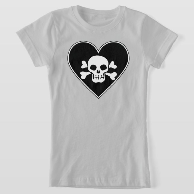 T-Shirt Crâne dans le coeur (Poser)
