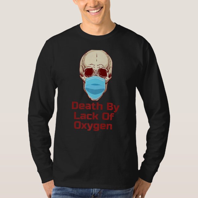 T-shirt Crâne dans le masque manque d'oxygène (Devant)