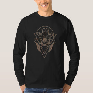T-shirt Crâne de Canine Dark Aesthetic Grunge Symbole Occu