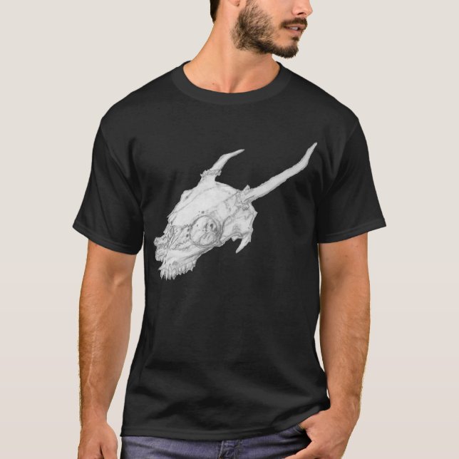 T-shirt crâne de cerf-brun (Devant)