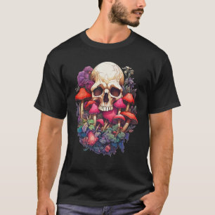 T-shirt Crâne de champignon Cottagecore Goth esthétique Ar
