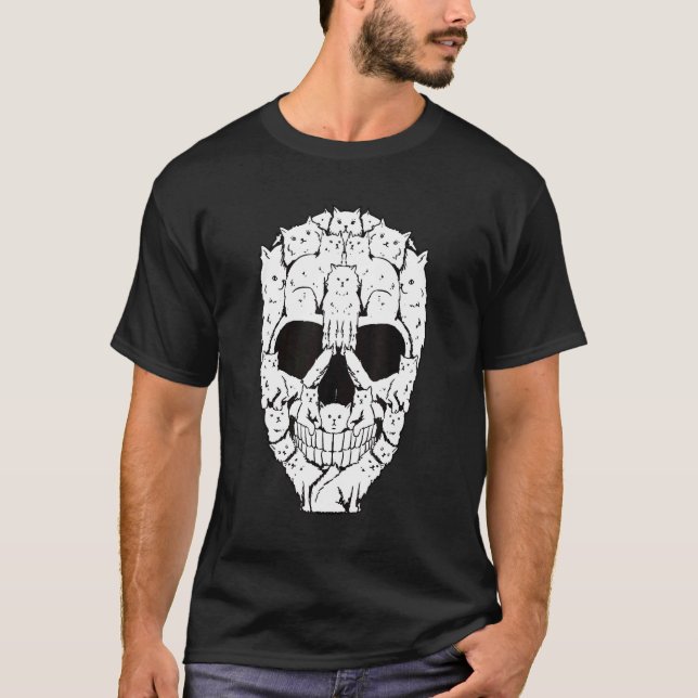 T-shirt Crâne de chat (Devant)