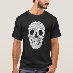 T-shirt Crâne de Chat Squelette de Chat Costume d'Hallowee