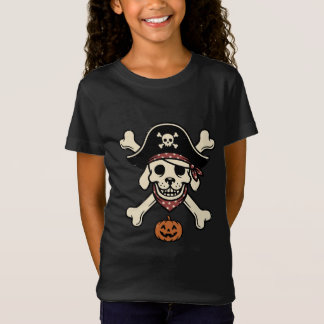 T-Shirt Crâne de chien pirate vintage Halloween os croisés