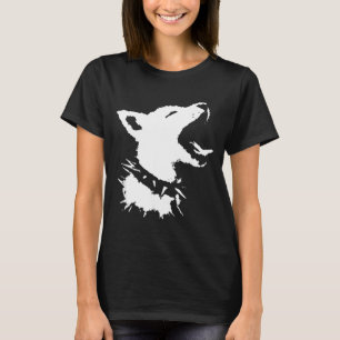 T-shirt Crâne de Chien Punk Y2k Mignon Créature Sombre Got