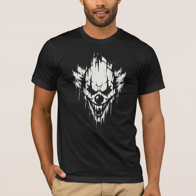 T-shirt Crâne de Clown Graphique Halloween (Devant)