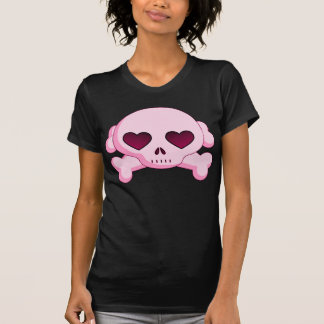 T-shirt Crâne de coeur de KRW et rose d'os croisés