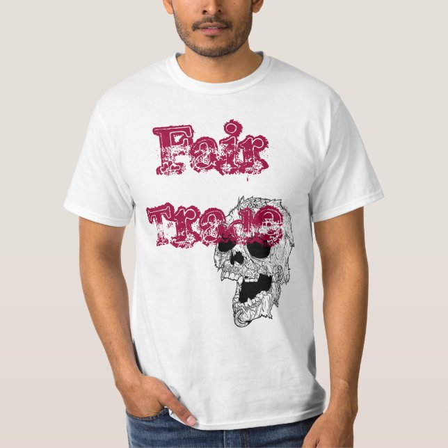 T-shirt Crâne de commerce équitable/T-shirt de pistolets (Devant)