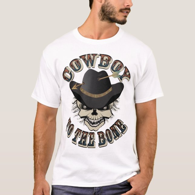 T-shirt Crâne de cowboy (Devant)