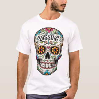 T-shirt Crâne de Dia de los muertes. Fête mexicaine des mo