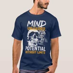 T-shirt Crâne de dragon de pouvoir foncé motivation esprit