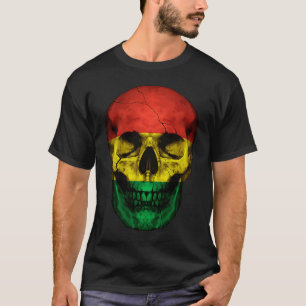 T-shirt Crâne de drapeau bolivien Racines boliviennes Fier