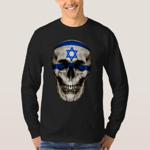 T-shirt Crâne de drapeau d'Albanie Racines israéliennes Fi