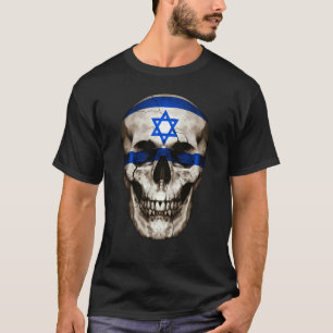 T-shirt Crâne de drapeau d'Albanie Racines israéliennes Fi