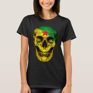 T-shirt Crâne de drapeau de Guyane française Fière de ses 