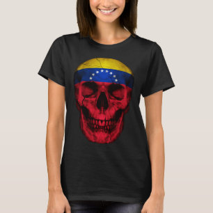 T-shirt Crâne de drapeau du Venezuela Racines vénézuélienn