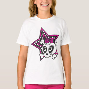 T-shirt Crâne de fille Emo