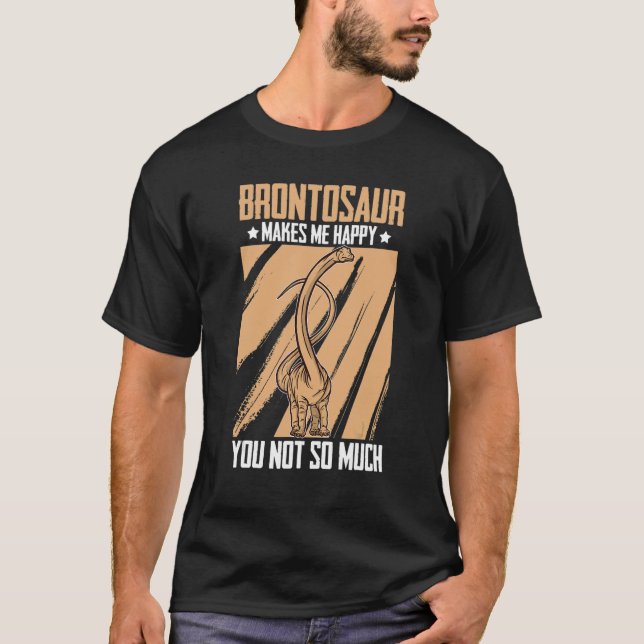 T-shirt Crâne de fossile de dinosaure Brontosaure Squelett (Devant)