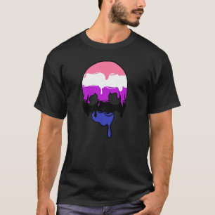 T-shirt Crâne de goutte de genderfluide