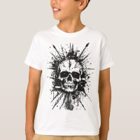 Crâne de Grunge Edgy avec caractéristiques pointue