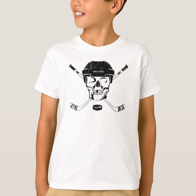 T-shirt crâne de hockey (Devant)