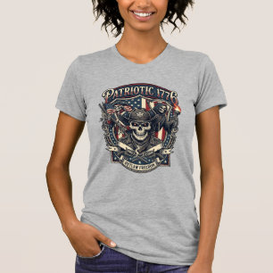 T-shirt Crâne de hors-la-loi patriotique Sheriff Patriote 