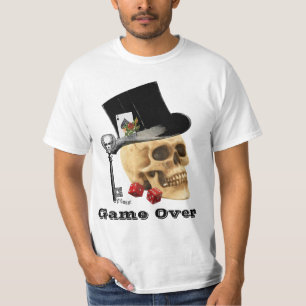 T-shirt Crâne de jeu gothique, jeu plus de